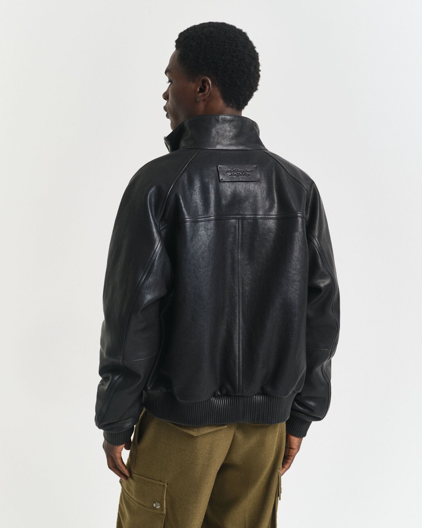 Leder-Harrington-Jacke