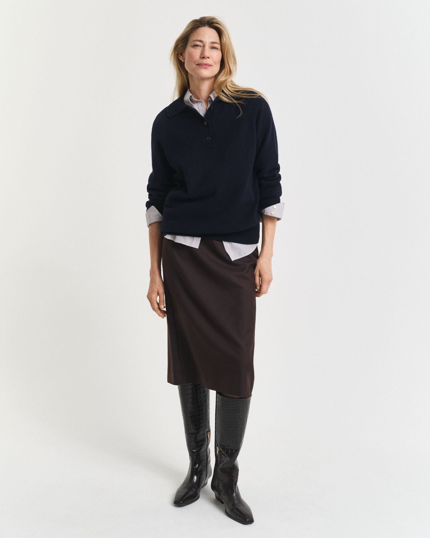 Rugger en laine et cachemire tricotés