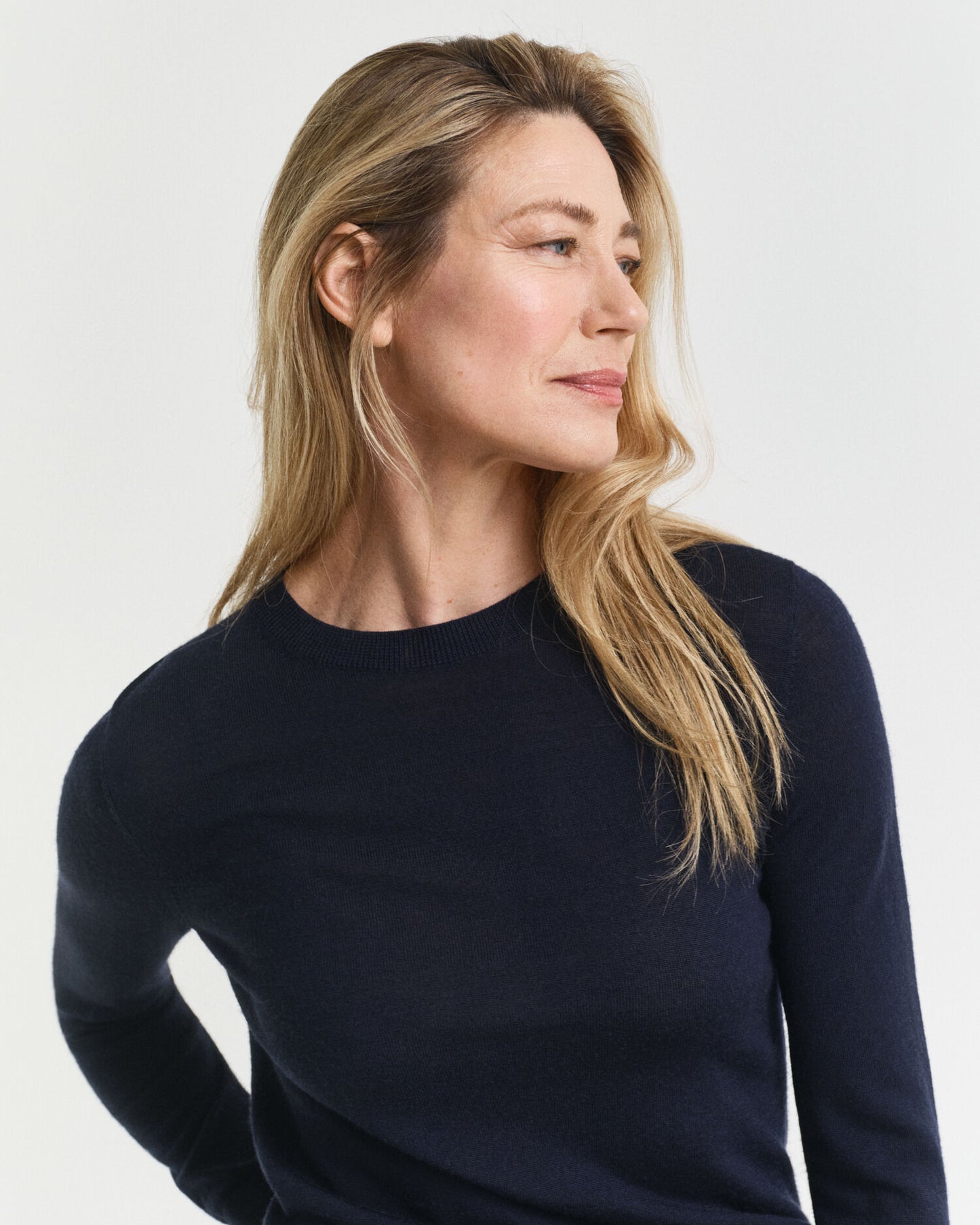 Pull ras du cou en laine mérinos extra fine