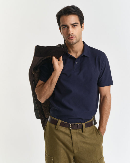 Polo texturé sergé