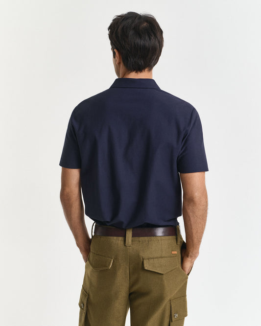 Polo texturé sergé