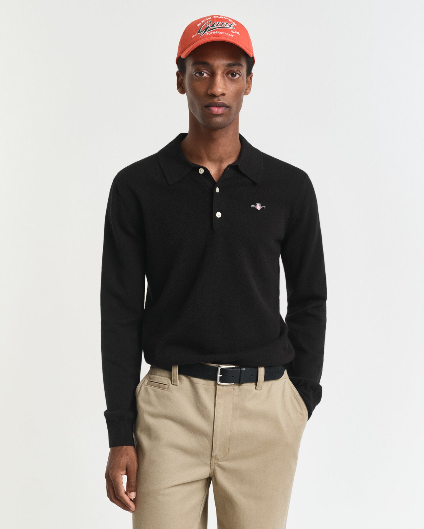 Feinster Lambswool Polo-Pullover