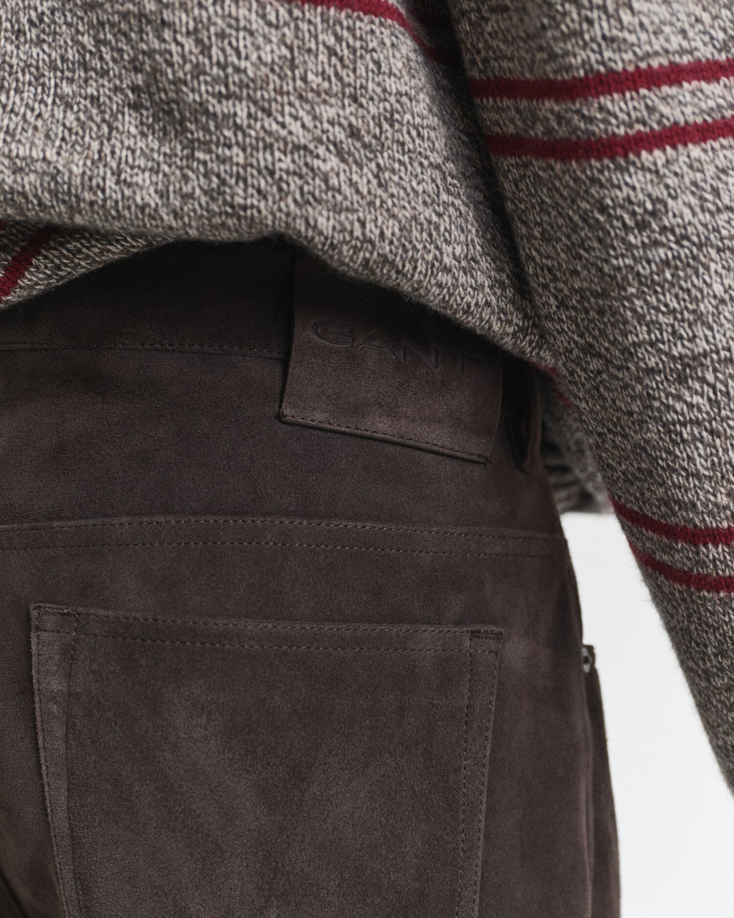 Wildleder Straight Fit Jeans