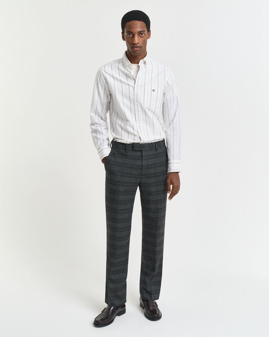 Pantalon de costume coupe ajustée Prince de Galles