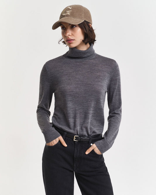 Feiner Rollkragenpullover aus Merinowolle