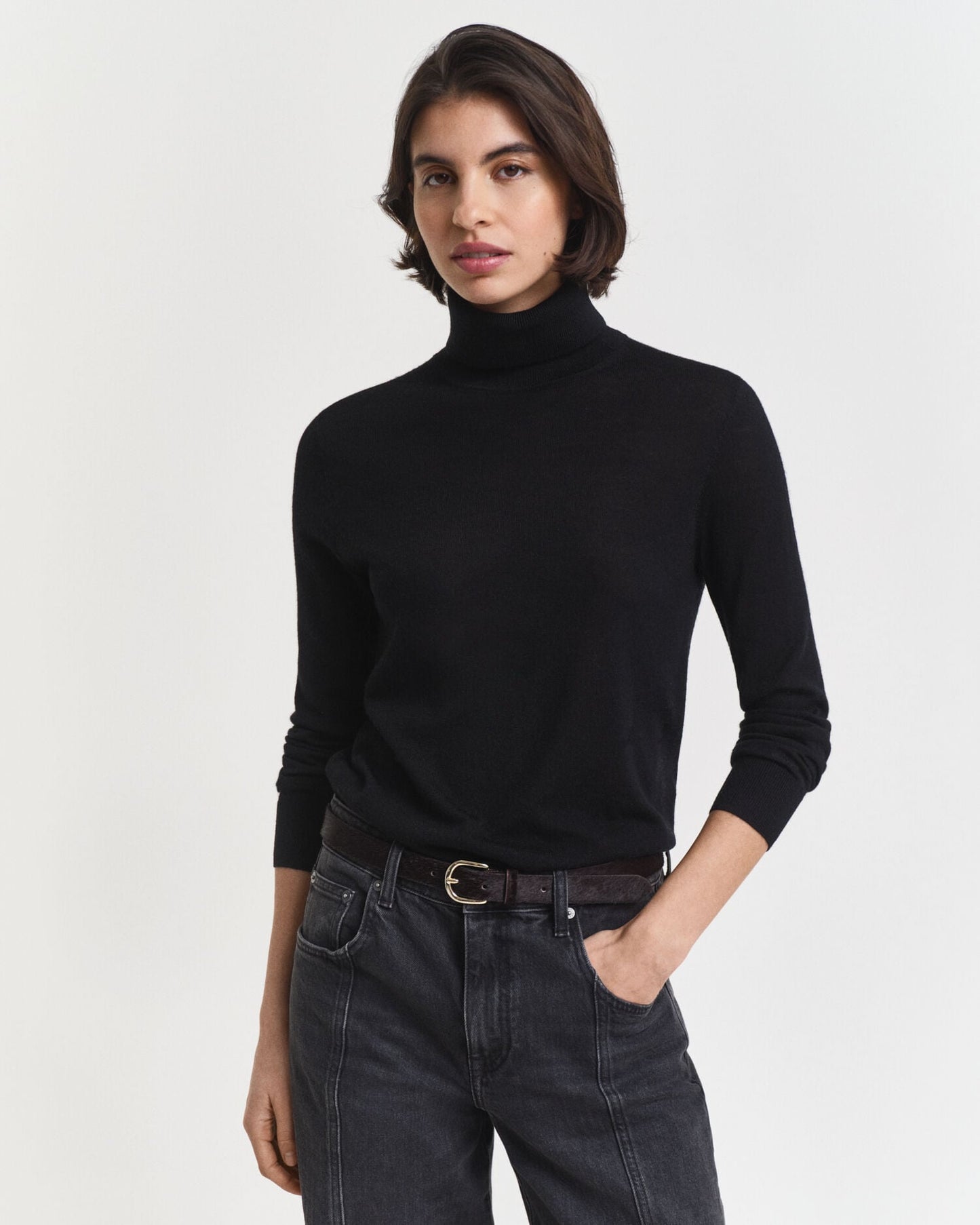 Feiner Rollkragenpullover aus Merinowolle