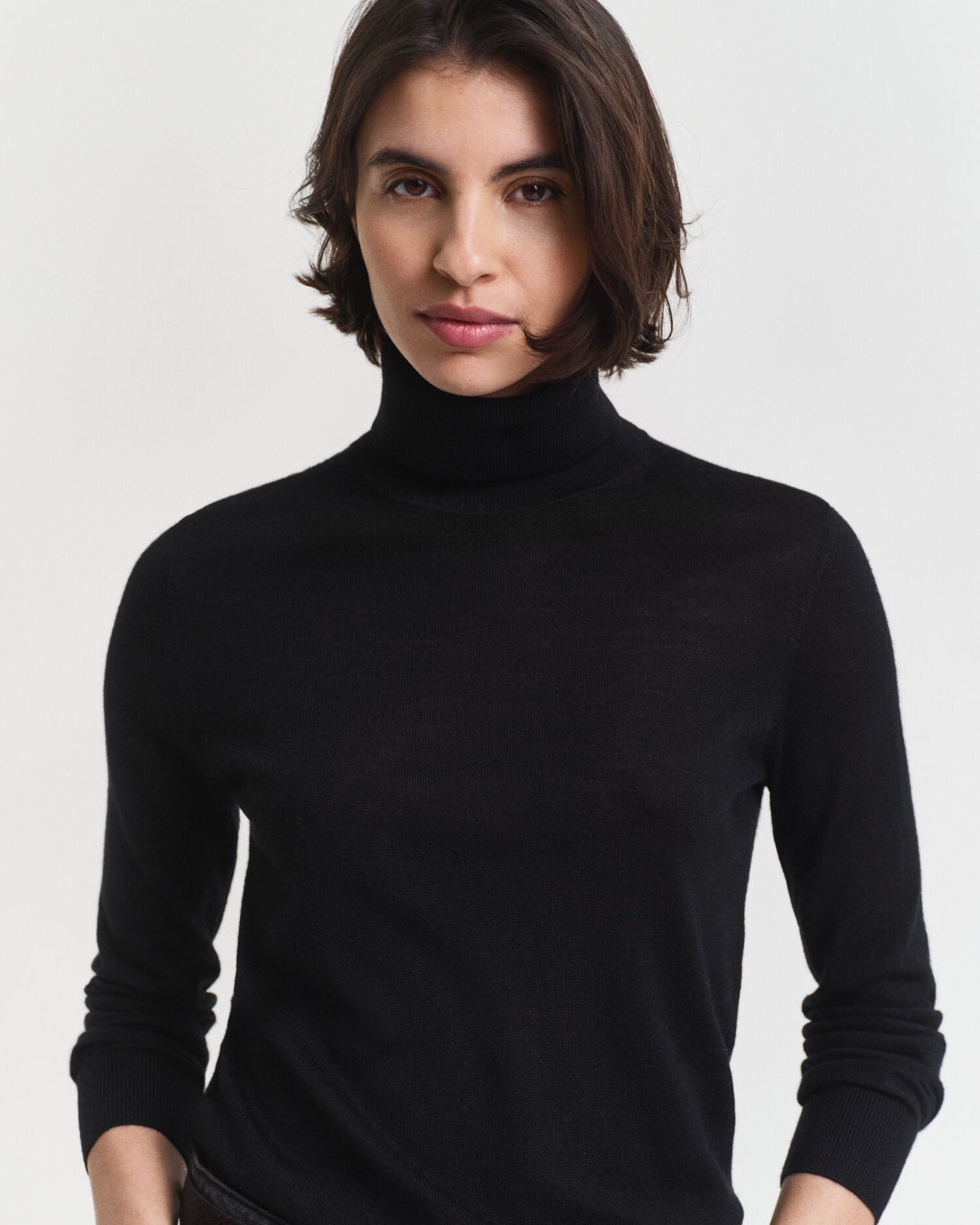 Rollkragenpullover aus extrafeiner Merinowolle