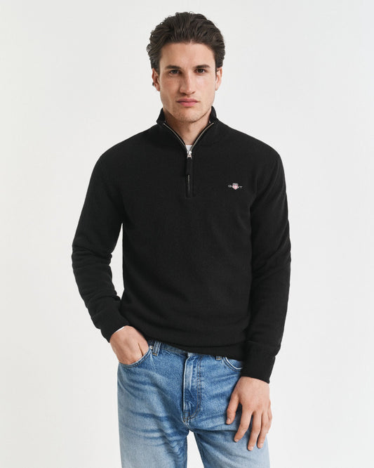 Superfeiner Lambswool-Half-Zip-Pullover