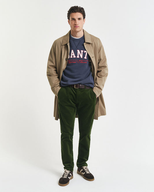Chino en velours côtelé coupe slim