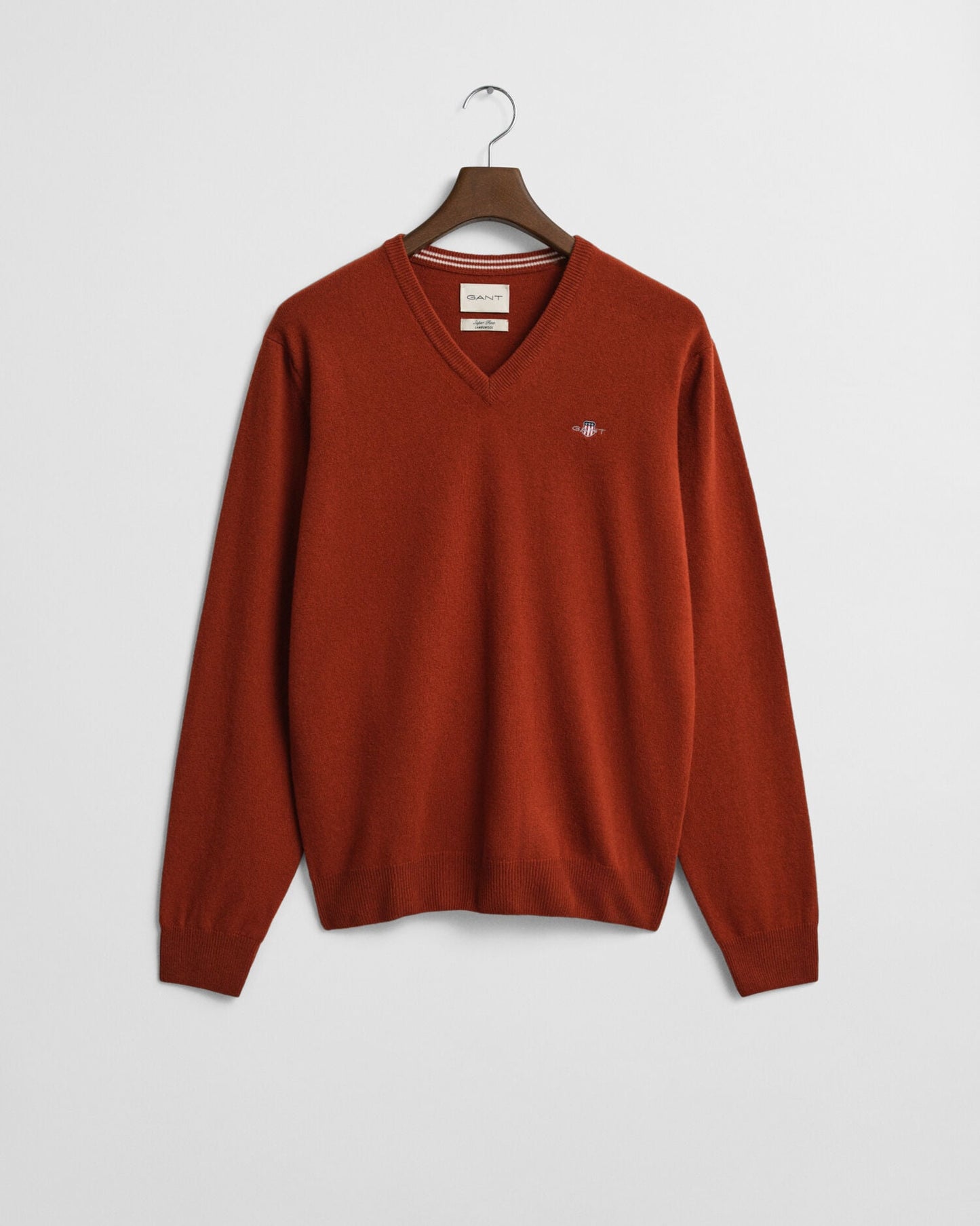 Superfeiner Lammwoll-V-Pullover