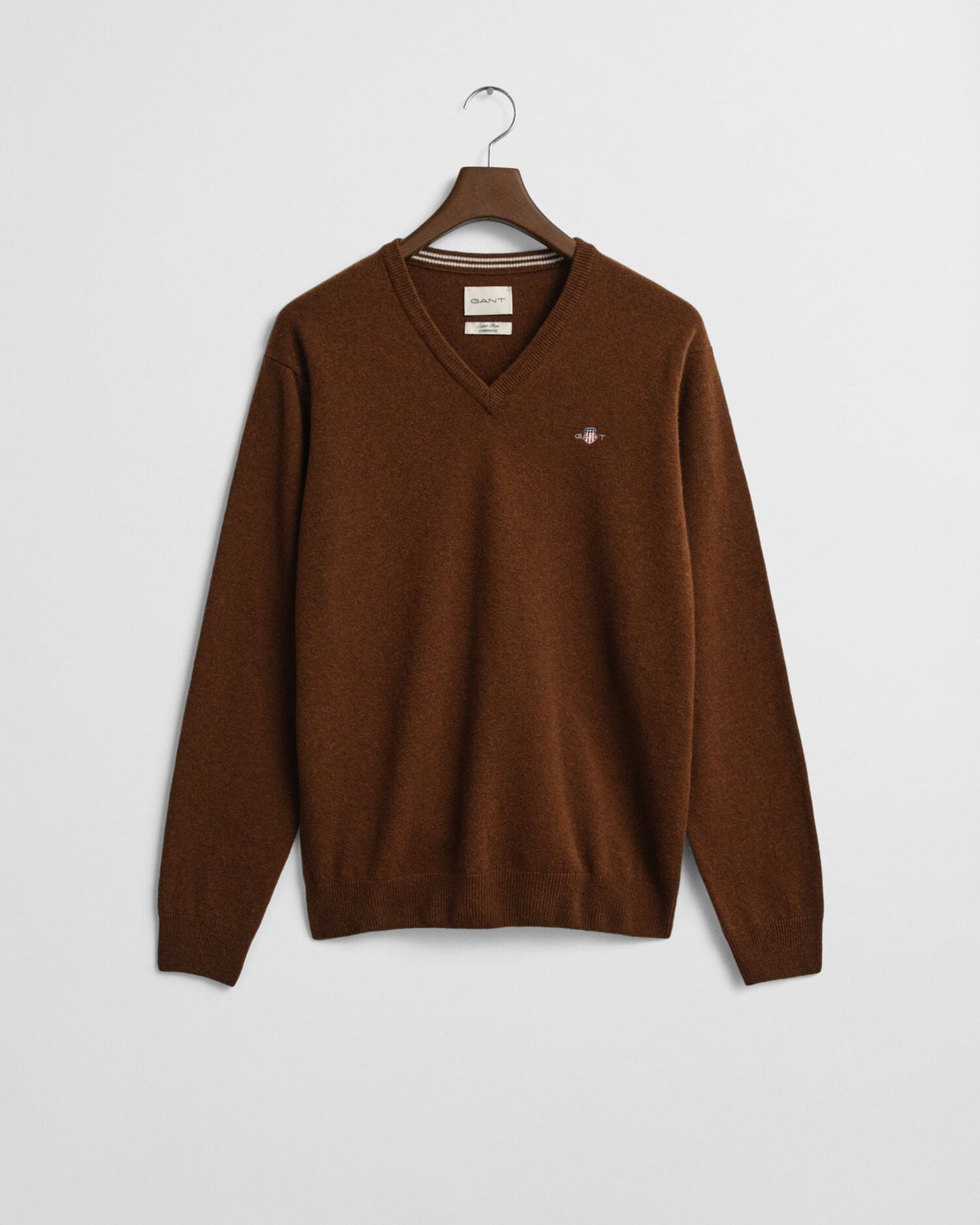 Superfeiner Lammwoll-V-Pullover