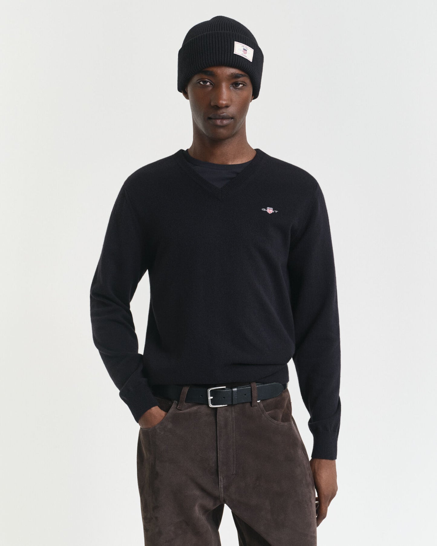 Feinste Lammlana-Pullover mit V-Ausschnitt