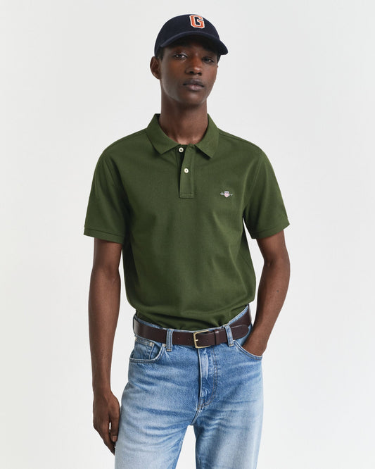 Regular Fit Shield Pique-Poloshirt
