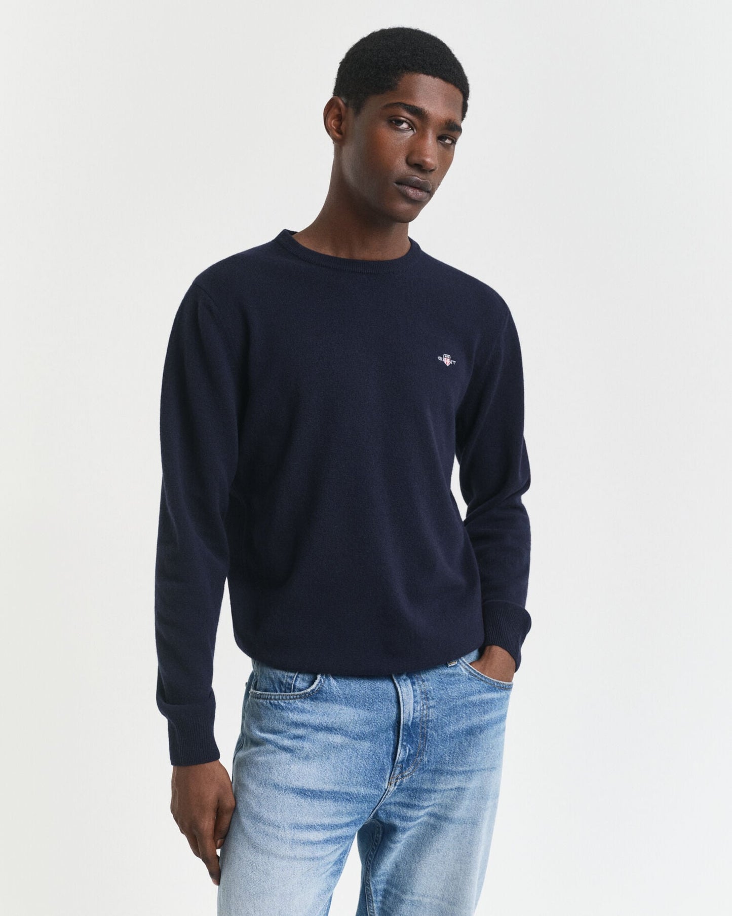 Pullover mit Rundhalsausschnitt aus superfeiner Lammwolle