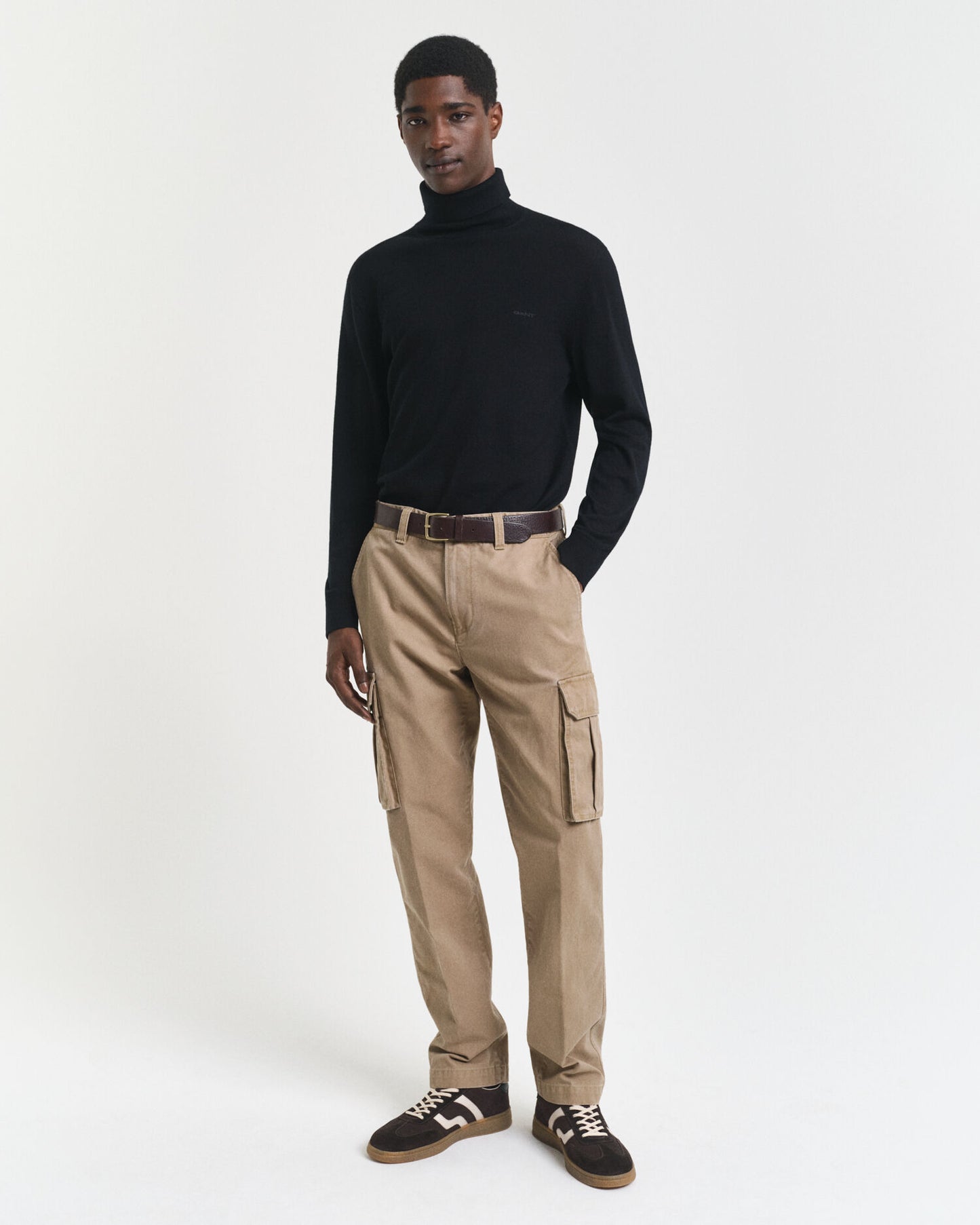 Regular Fit Baumwoll-Twill-Cargohose