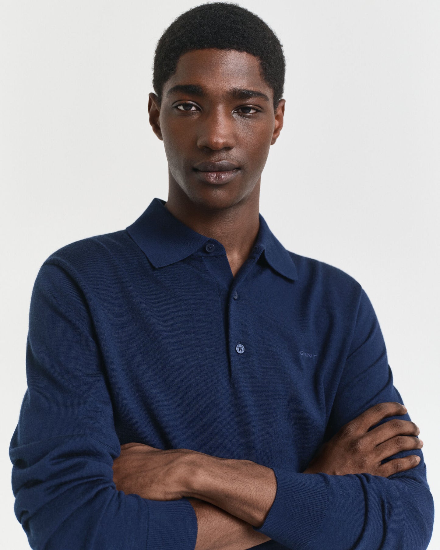 Extra Fine Merino Wool Polo Sweater