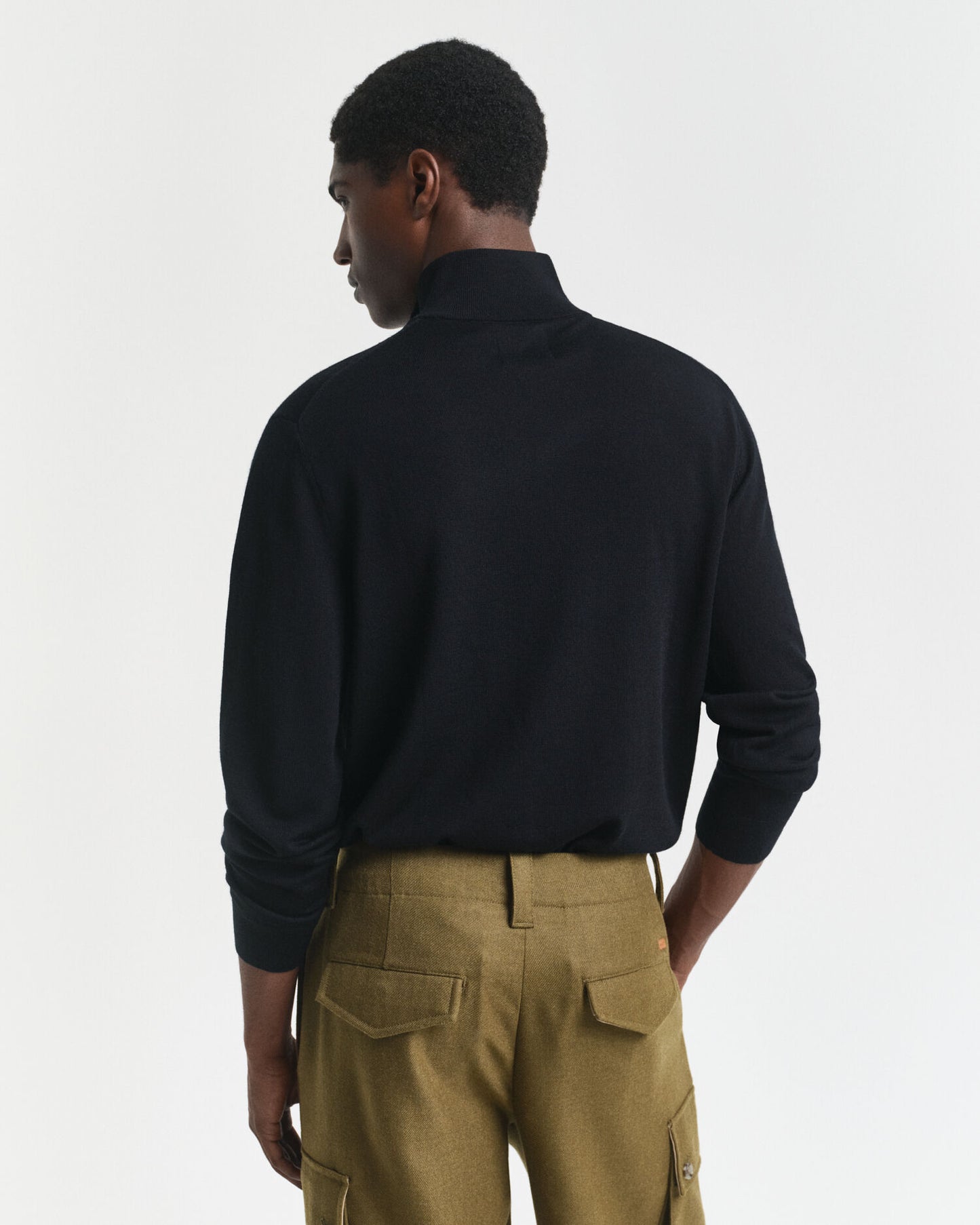 Pull demi-zip en laine mérinos extra-fine