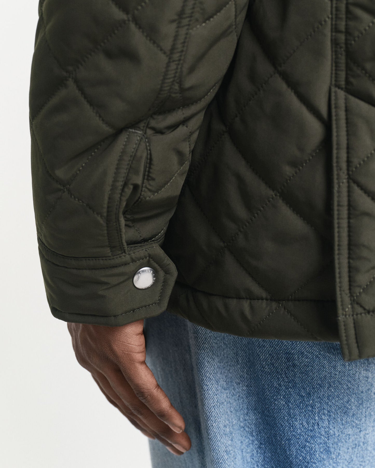 Gesteppter Windbreaker, mittellanger Schnitt