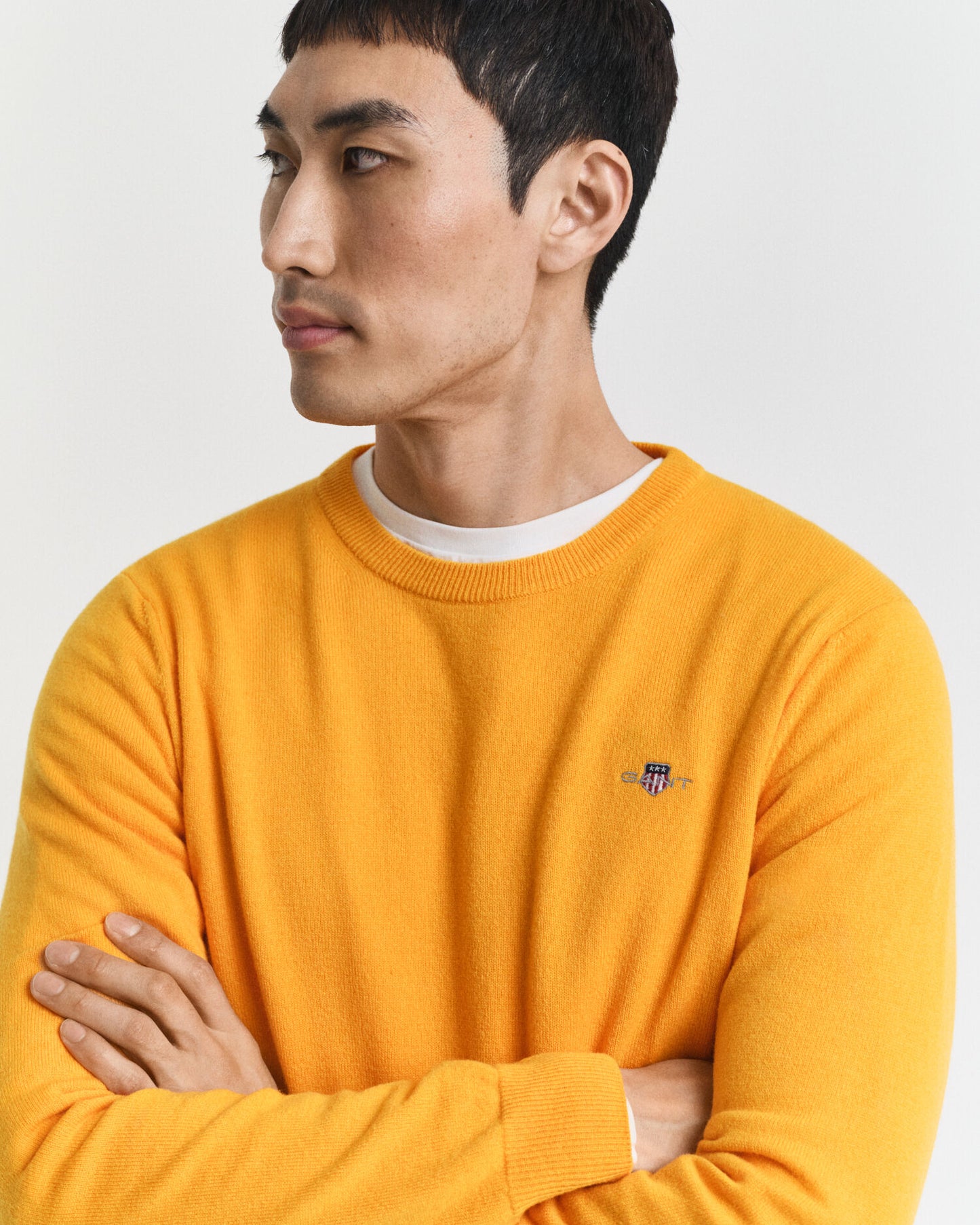 Feiner Lambswool-Pullover mit Rundhalsausschnitt