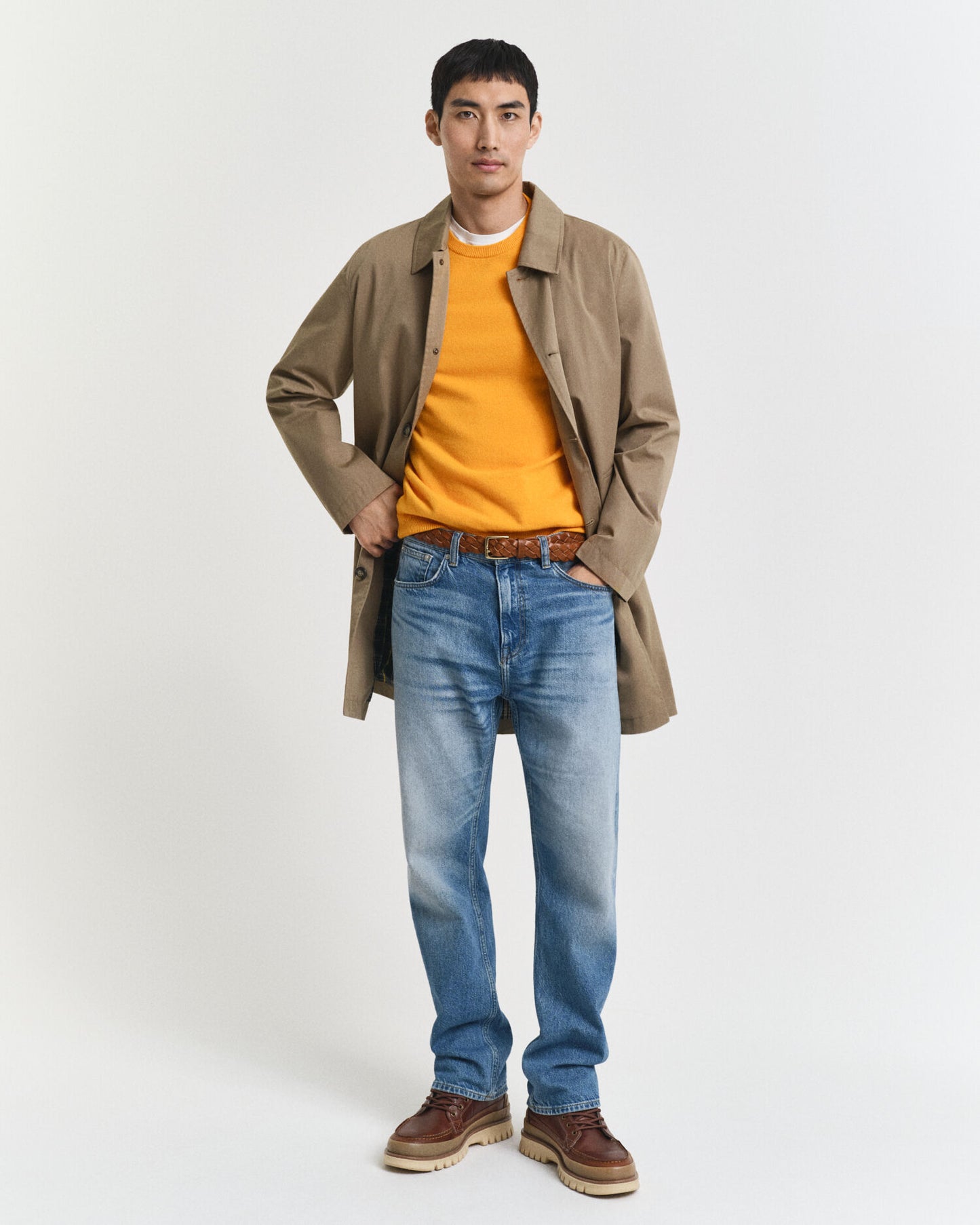 Feiner Lambswool-Pullover mit Rundhalsausschnitt