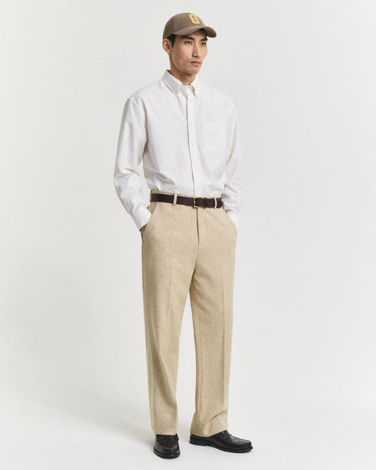 Pantalon de costume Relaxed Fit en chevrons à neps