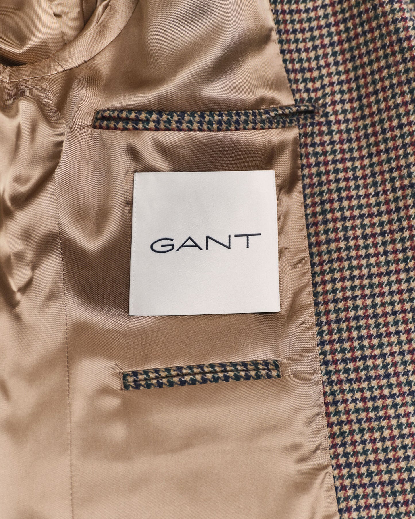 Slim-Fit Blazer mit Hahnentrittmuster