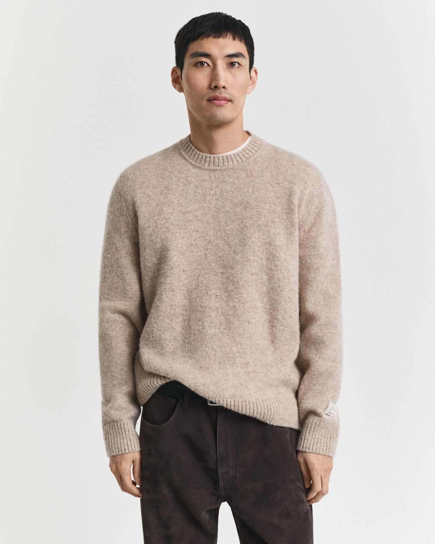 Pullover aus schottischer Wolle mit Rundhalsausschnitt