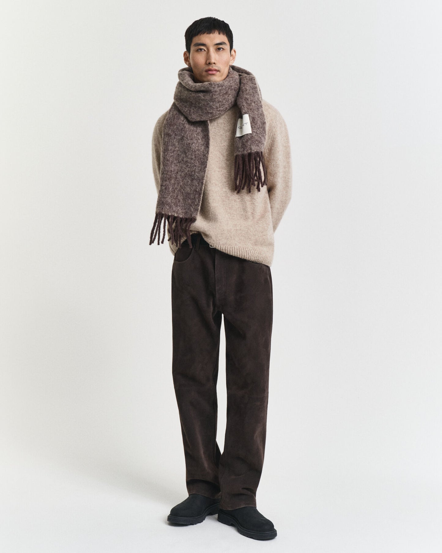 Pullover aus schottischer Wolle mit Rundhalsausschnitt