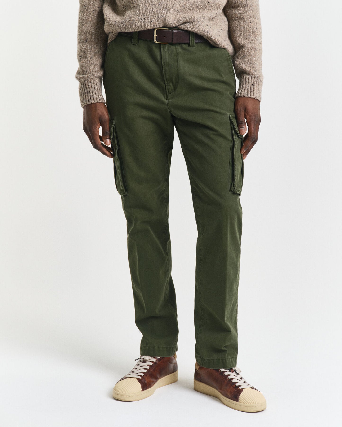 Regular Fit Baumwoll-Twill-Cargohose