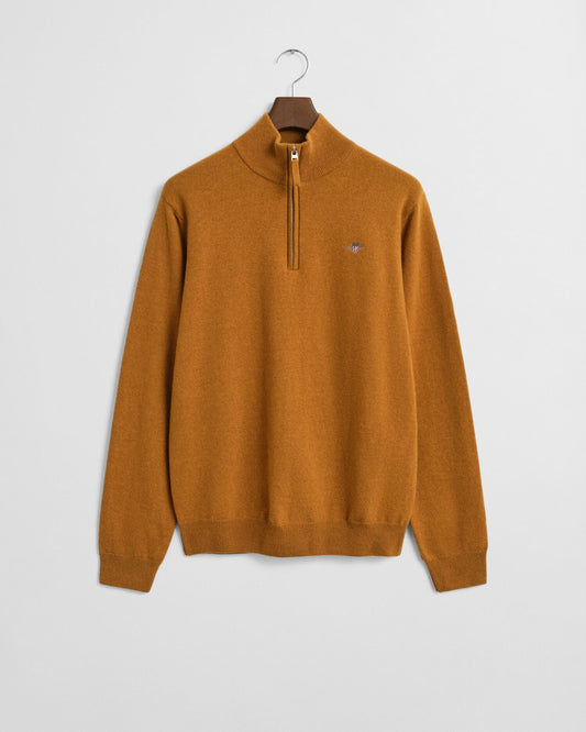 Feinste Lambswool-Pullover mit halbem Reißverschluss