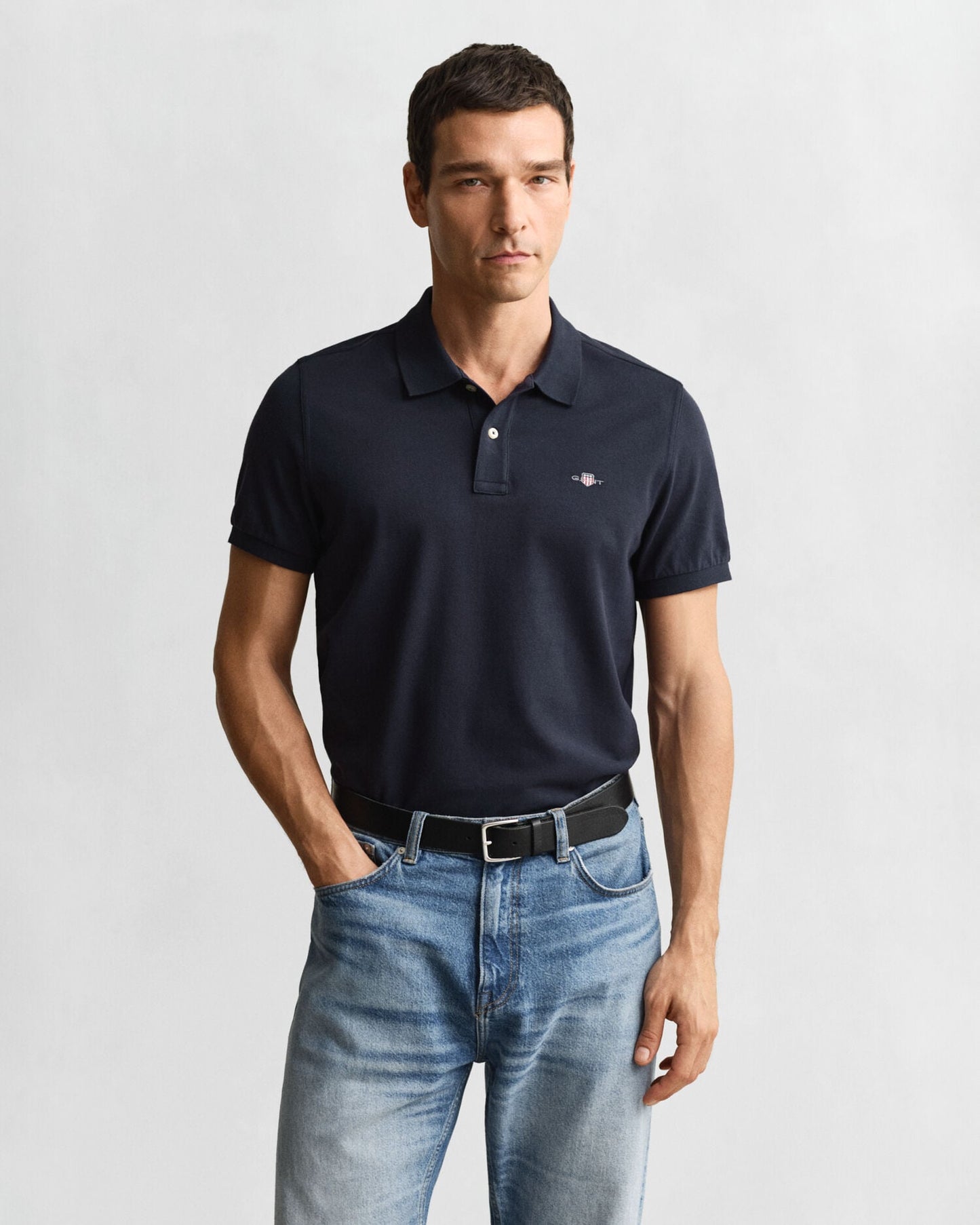 Regular Fit Shield Pique-Poloshirt