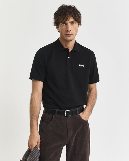 Polo à petit motif graphique