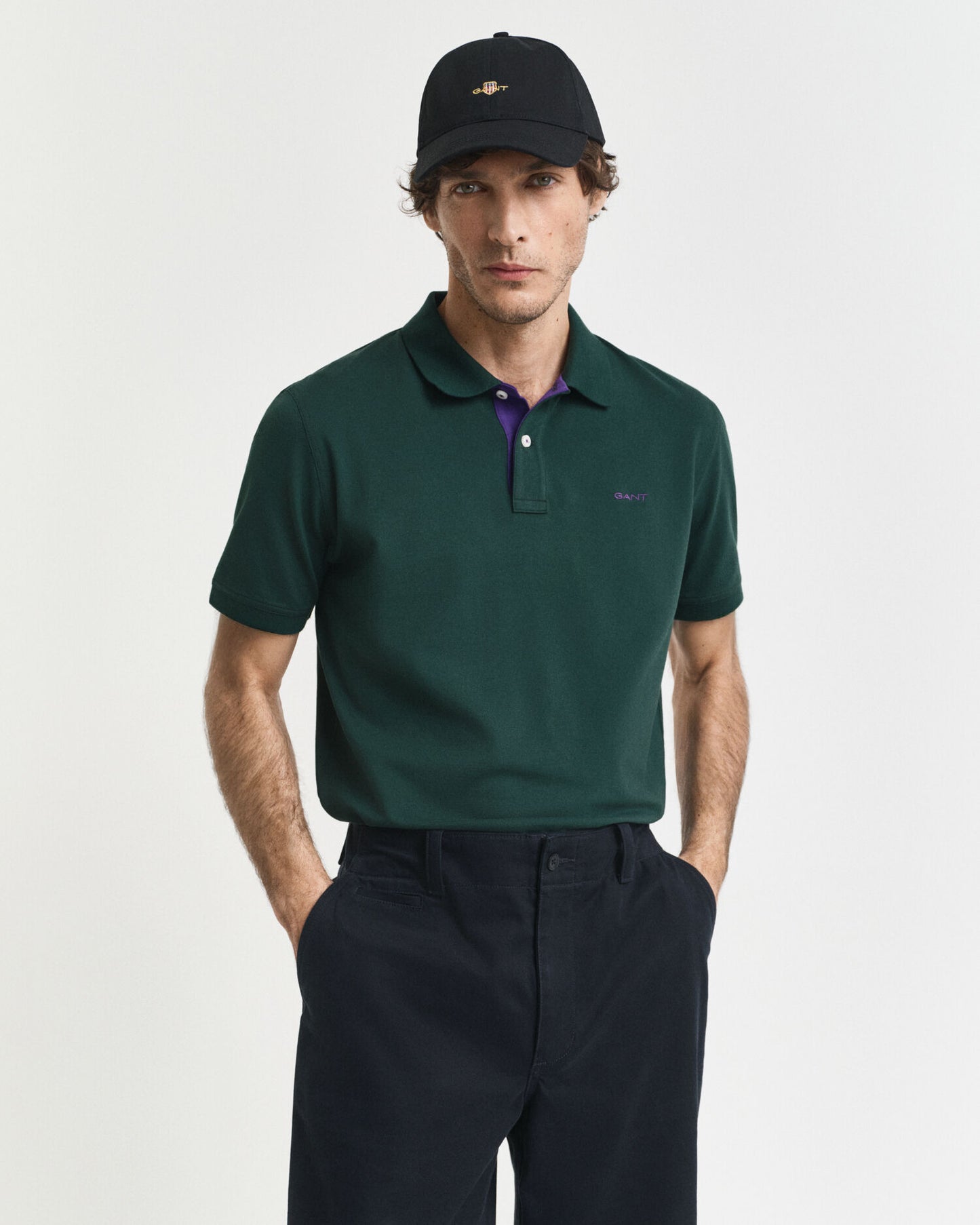 Polo-Piqué-Shirt mit Kontrastfarbe