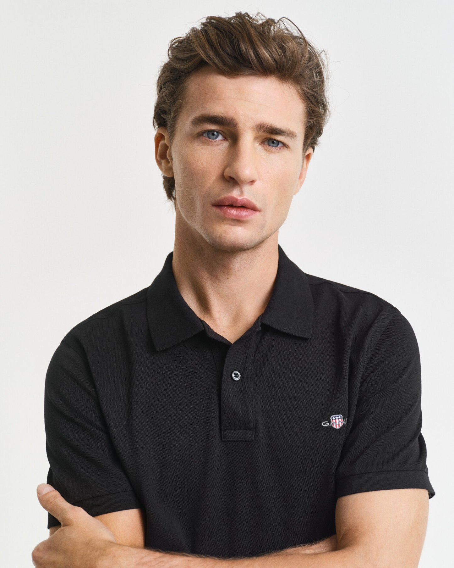 Regular Fit Piqué-Poloshirt mit Schild