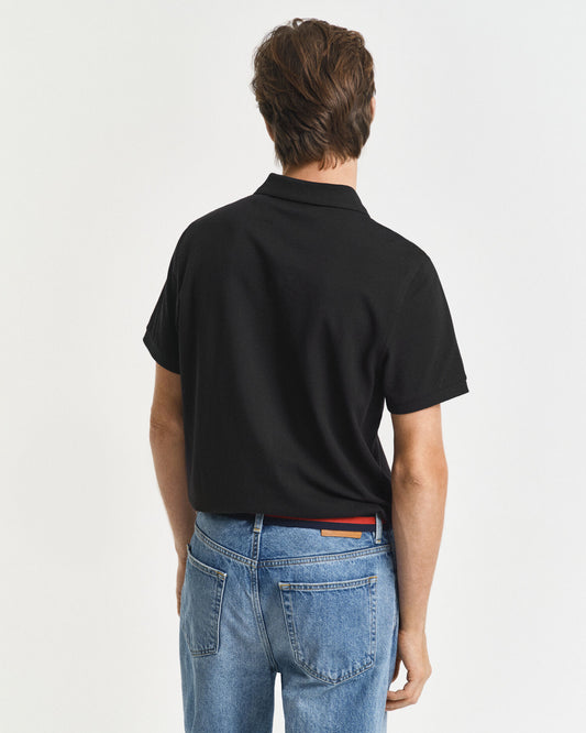 Regular Fit Piqué-Poloshirt mit Schild